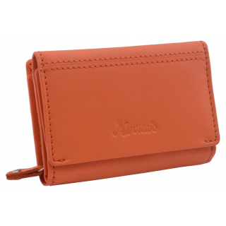 Oranžová dámska peňaženka z nappa kože MERCUCIO, 9 kariet