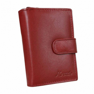 Červená kožená peňaženka s bohatým členením MERCUCIO
