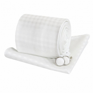 Biely kravatový set 3-dielny ORSI