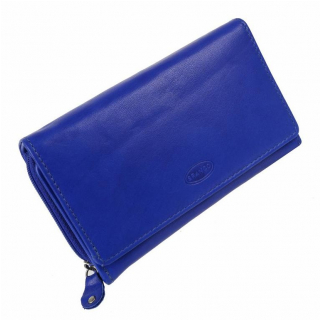 Dámska kožená peňaženka BRANCO viacdielna, parížska modrá 