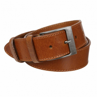 Unisex opasok kožený MERCUCIO koňakový, š. 4 cm