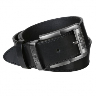 Čierny kožený opasok MERCUCIO Authentic 4 cm