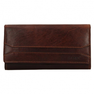 Elegantná listová peňaženka LAGEN gaštanová hnedá
