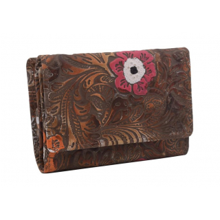 Atraktívna ručne maľovaná peňaženka MERCUCIO béžová koža