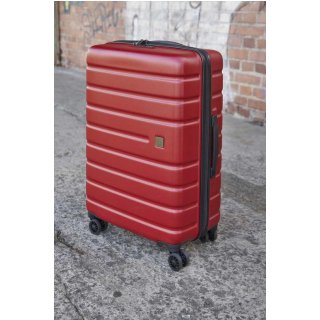 Kabínkový červený cestovný kufor D&N 4 dvojité kolieska 37l ABS TSA