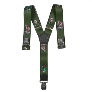 Poľovnícke traky zelené 4 cm, unisex 40074-TR2