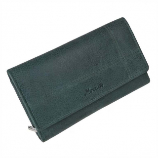 Dámska kožená peňaženka zelená MERCUCIO 15 kariet