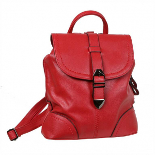 Červený batoh-kabelka MELANIE PARIS® 3-komorový 