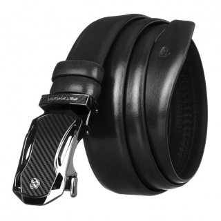 Kožený opasok s elegantnou automatickou prackou š. 3,5 cm