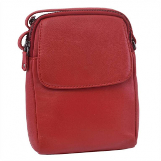 Červená elegantná crossbody kabelka MERCUCIO koža nappa