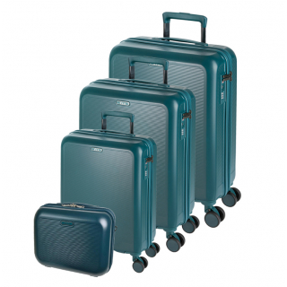 Cestovné kufre D&N, ABS plast, TSA zámok , SADA 3+1 petrolejový