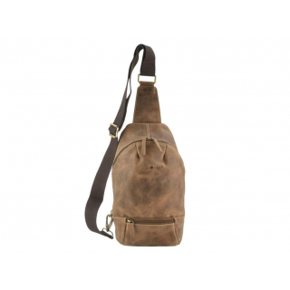 Crossbody batoh z brúsenej kože GreenBurry
