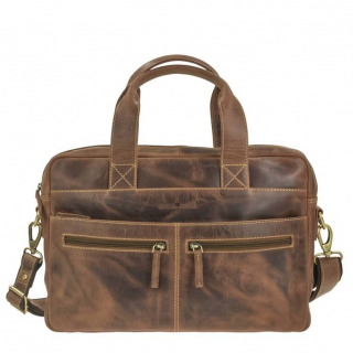 Kožená unisex taška na notebook GrenBurry 38x26 cm