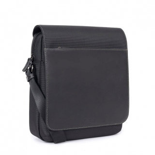 Crossbody pánska taška 27x24 | HEXAGONA čierna