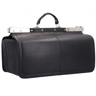 Lekársky kožený kufrík GreenLand Black Nappa 48 cm