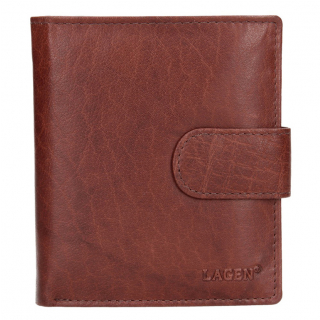 Elegantná pánska kožená peňaženka LAGEN V-84 hnedá