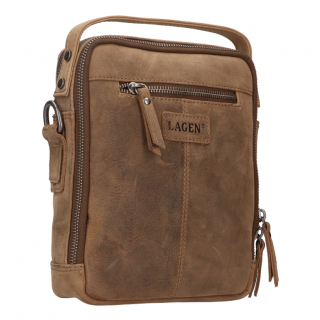 Pánska crossbody taška s rúčkou a popruhom LAGEN 18x22