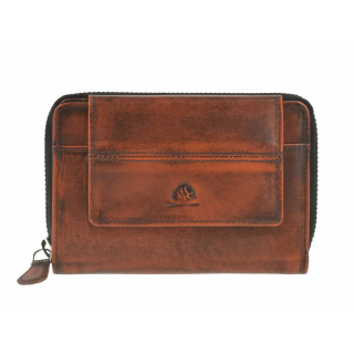 Kožená dámska RFID peňaženka GreenBurry orange rusty