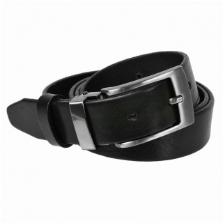 Čierny kožený opasok oblekový MERCUCIO 3 cm