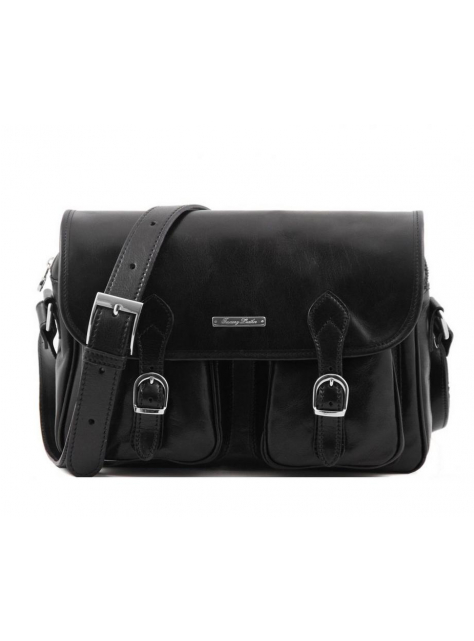 Luxusná kožená pánska taška s prackami TL10180 čierna | TUSCANY - KozeneDoplnky.sk