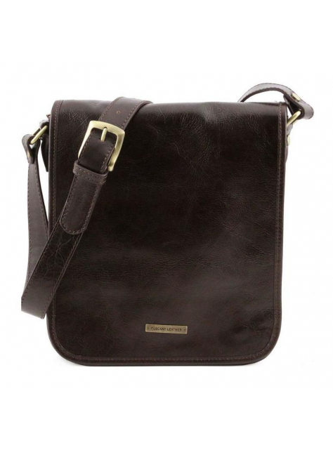 Crossbody taška cez rameno TL141255 tmavohnedá | TUSCANY LEATHER - KozeneDoplnky.sk