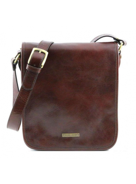 Crossbody kožená taška cez rameno TL141255 hnedá | TUSCANY LEATHER - KozeneDoplnky.sk