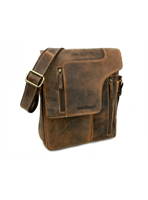 Kožená taška na rameno REVOLVER BAG 1694 brúsená koža hnedá - KozeneDoplnky.sk