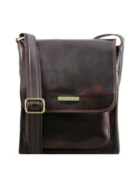 Crossbody taška cez plece JIMMY TL 141407 tmavohnedá | TUSCANY LEATHER - KozeneDoplnky.sk