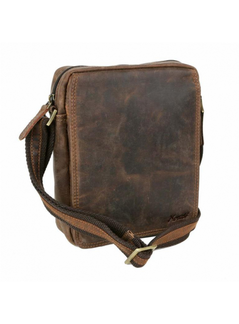 Pánska kožená taška MERCUCIO HUNTER 22x18 cm tmavohnedá - KozeneDoplnky.sk