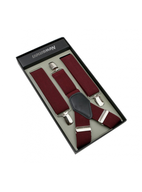 Bordové pánske traky NEWSMEN - KozeneDoplnky.sk