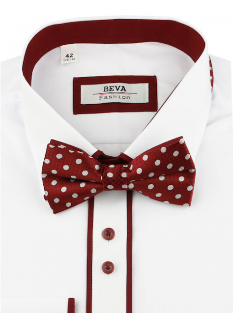 Vínovo-bordový pánsky motýlik ORSI s bodkami - KozeneDoplnky.sk