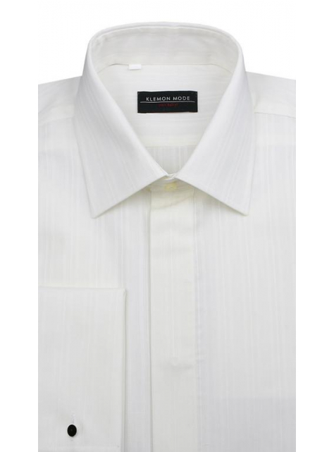 Košeľa na manžetové gombíky KLEMON Klasik smotanová - KozeneDoplnky.sk