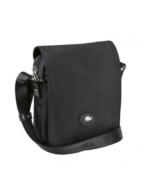 Textilná taška s chlopňou HEXAGONA čierna H-323911 - KozeneDoplnky.sk