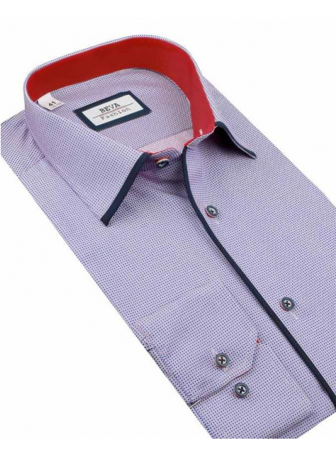 Pánska slim košeľa BEVA drobné kocky - KozeneDoplnky.sk