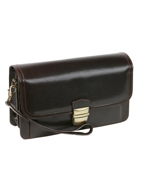 Luxusná etue taška na doklady HAJN hnedá - KozeneDoplnky.sk