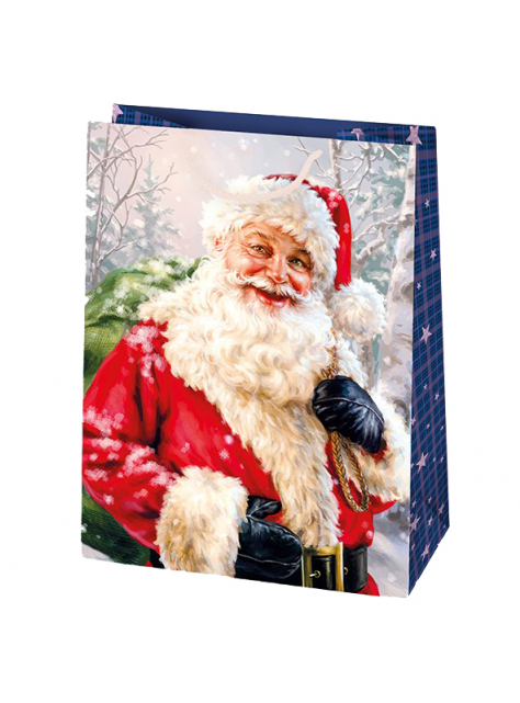 Vianočná darčeková taška XXL Santa 40,5 x 56 x 15 cm - KozeneDoplnky.sk