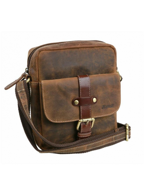 Kožená pánska taška s prednou kapsou MERCUCIO 20 x 18 cm hnedá - KozeneDoplnky.sk