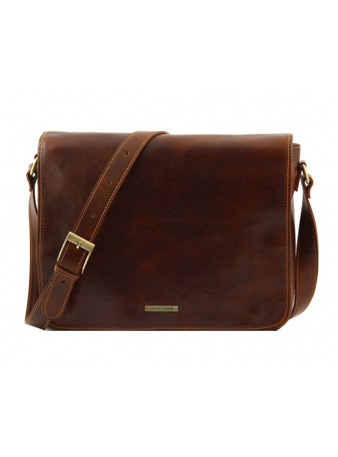 Kožená brašna Double messenger TUSCANY | 90475 hnedá - KozeneDoplnky.sk