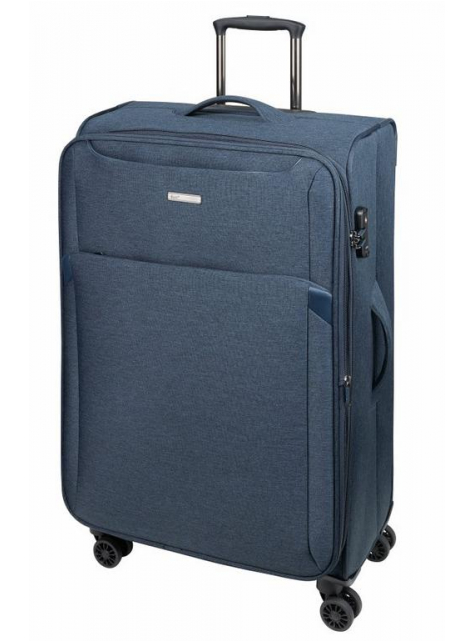 Veľký cestovný kufor textilný modrý 7374 - KozeneDoplnky.sk