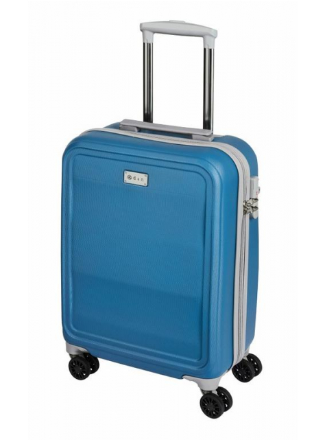 Palubný cestovný kufor modrý plastový 9650 (malý - S) - KozeneDoplnky.sk
