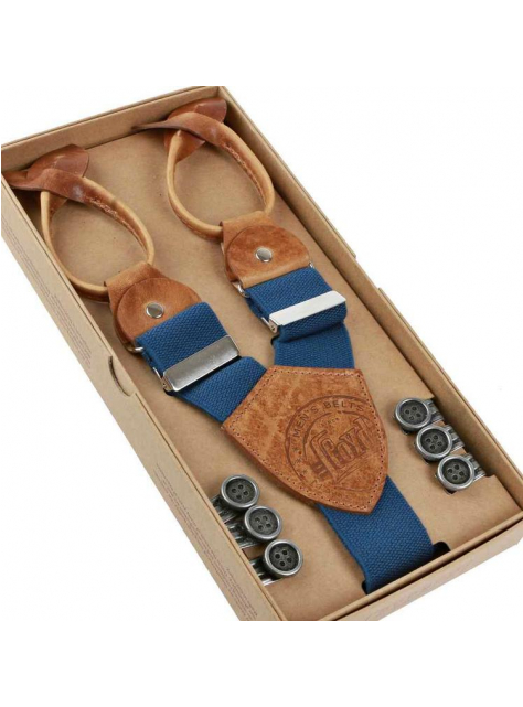 Exkluzívne pánske traky LLOYD 120 cm modré - KozeneDoplnky.sk