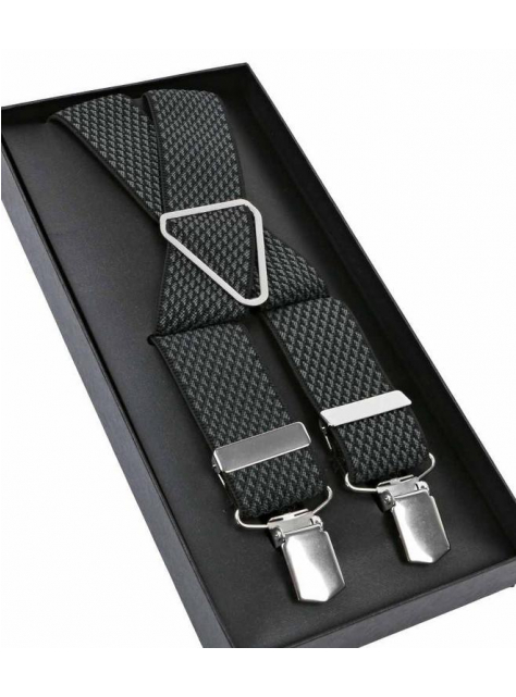 Pánske traky LLOYD čierno- šedé 120 cm - KozeneDoplnky.sk