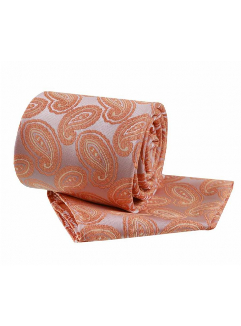 Súprava ORSI kravata a vreckovka, oranžová - KozeneDoplnky.sk