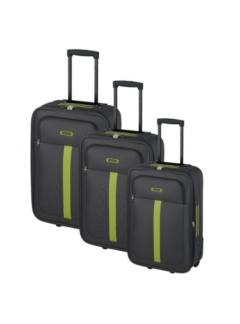 Set cestovných kufrov 3 ks D&N 9300 šedý nylon - KozeneDoplnky.sk