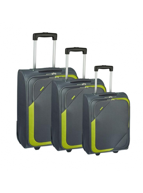 Set nylonových cestovných kufrov 3 ks D&N šedý - KozeneDoplnky.sk