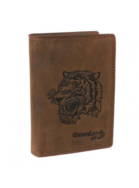 Bezpečnostná peňaženka z brúsenej kože GREENLAND RFID tiger - KozeneDoplnky.sk
