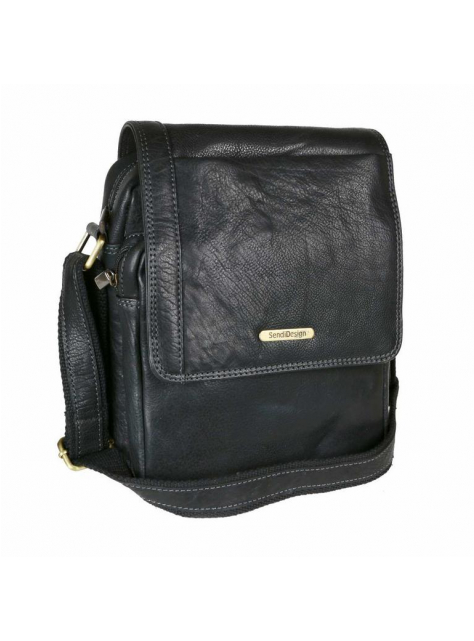 Crossbody taška 30x23 cm s popruhom na rameno SENDI čierna - KozeneDoplnky.sk