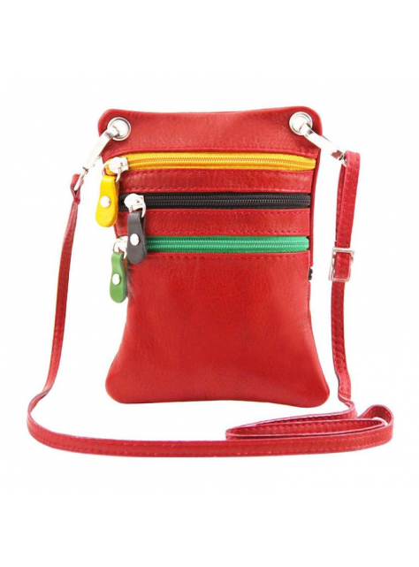 Príručná dámska crossbody červená taška TUSCANY - KozeneDoplnky.sk