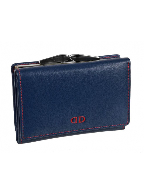 Dámska peňaženka so sponou 11,5 x 8 cm modrá koža - KozeneDoplnky.sk