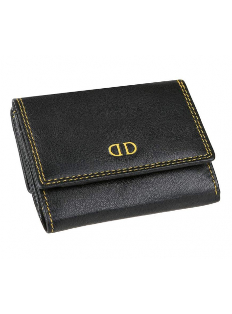 Dámska malá kožená peňaženka 9,5 x 7 cm čierna - KozeneDoplnky.sk